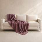 Musselin Decke aus türkischer Bio-Baumwolle – Mauve