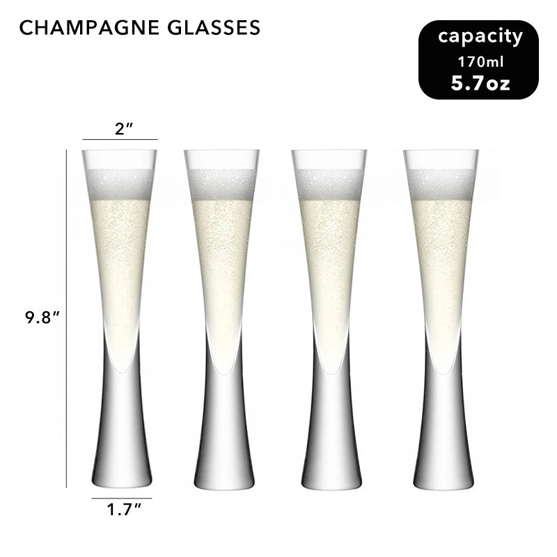 Verre à champagne de luxe élégant