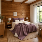 Tagesdecke aus türkischer Bio-Baumwolle – Mauve