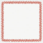 Tischdecke für Weihnachten aus bedrucktem Leinen – Rubinranken
