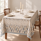 Tischdecke für Weihnachten aus bedrucktem Leinen – Winteraquarell